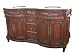 72 Inch Double Sink Bathroom Vanity with Antique Brown Finish and Exquisite Detail
