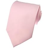BRAND NEW SOLID Pale PINK SATIN Mens Necktie Neck Tie
