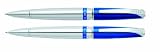 Cross Sydney Ballpoint and 0.7 mm Pencil Set, Galaxy Blue Translucent Lacquer Cap and Polished Chrome Barrel (AT0511-5)