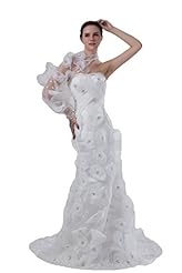 Strapless Applique Mermaid Chiffon One Shoulder  Dress