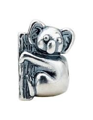 Koala Bear Charm in Sterling Silver for 3mm Bead Bracelets