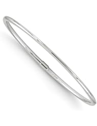 Leslies 14k White Gold Polished Slip-on Bangle