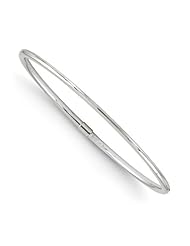 14k White gold Leslies Polished Slip on Bangle