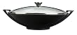 Le Creuset Enameled Cast-Iron 14-1/4-Inch Wok with Glass Lid, Black Onyx