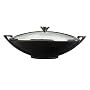 Le Creuset Enameled Cast-Iron 14-1/4-Inch Wok with Glass Lid, Black Onyx