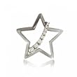 Graduated Diamond Shooting Star Pendant Crafted in 10K White Gold