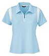 Ladies' Polyester Spandex Half Zip Knit Top