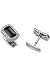 18k White Gold & Diamond Cufflinks with Onyx Gemstones by Herzog
