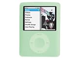 Silicone Skin Case Cover For NEW iPod Nano 3G 4GB 8GB - GREEN with Neck String