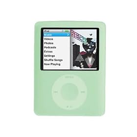 Silicone Skin/Case/Cover For NEW iPod Nano 3G 4GB/8GB - GREEN with Neck String