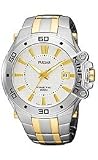 Pulsar Kinetic Tech Gear Two-tone Silver Dial Men's Watch #PAR147