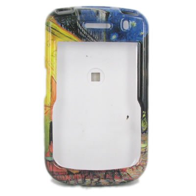 Crystal Hard Cover Case with Terrace Café Design for RIM BlackBerry Tour 9630 + Swivel Belt Clip [WCM234]