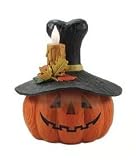 Blossom Bucket Jack-O-Lantern with LED Candle Halloween Decor