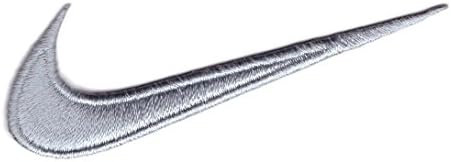 Silver Swoosh Shirt Ballcap Embroidered Patch