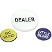 Poker Button Set - Dealer, Big & Little Blinds - in Bag