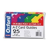ESSELTE PENDAFLEX CORP. / ESS73155 / Card Guides, Alpha, 1/5 Tab, Polypropylene, 5 x 8, 25 per Set / Sold as 1 ST