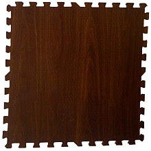 Tadpoles 9 Sq Ft Wood Grain Playmat Set, Dark Wood