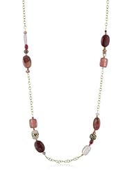 Barse Rose Quartz Multi-Stone Necklace