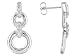 .12CTW DIAMOND PLATINUM OVER STERLING SILVER EARRINGS