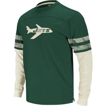New York Jets Reebok Vintage Long Sleeve Jersey Thermal T-shirt - L