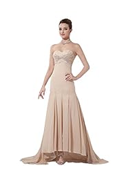 Sweetheart Chiffon/Satin Elbow Length Sleeves Sheath Beaded Applique Lace Evening Dress 