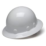 Pyramex Hard Hat 4 Point Ratchet - Full Brim - Sleek - White