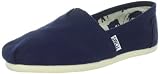 TOMS Womens Canvas Slip-On,Navy Blue,7.5 M