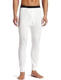 Duofold Mens Midweight Ankle Length Bottom With Moisture Wicking,Winter White,Large