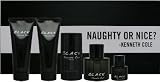 Black by Kenneth Cole for Men The Black Collection 5 Piece Set Includes: 3.4 oz Eau de Toilette Spray + 0.5 oz Eau de Toilette Travel Spray + 3.4 oz After Shave Gel + 3.4 oz Hair and Body Wash + 2.6 oz Deodorant Stick