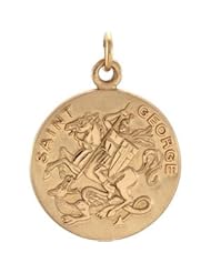 14K Yellow Gold 18.00 mm St. George Medal