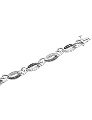 925 Sterling Silver 0.33ctw Black Diamond Bracelet