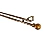 Classic Ball Double Curtain Rod in Antique Gold