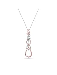 Diamond-Cut Tear Drop Pendant in 14K Two Tone Gold