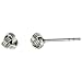 Tiny Sterling Silver Knot Stud Earrings