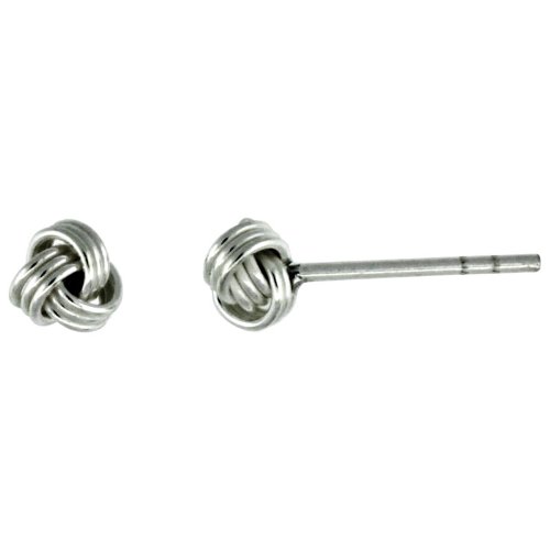 Tiny Sterling Silver Knot Stud Earrings