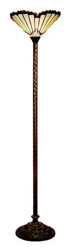 Warehouse of Tiffany 1483+BB75B Tiffany-style White Jewel Torchiere, White On Sale
