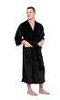 Canyon Rose Cloud 9 Plush Microfiber Men's Spa Robe, XL, Black Sea