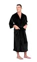 Canyon Rose Cloud 9 Plush Microfiber Men's Spa Robe, XL, Black Sea
