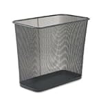 Steel Mesh Rectangular Wastebasket, 7-1/2-Gallon, Black (URIWMB30RBK)