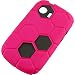 Pinnacle Dual Layer Cover for Huawei Pillar M615, Hot Pink/Black
