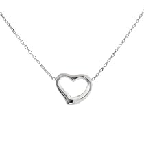Karat Platinum Heart Necklace, 17"