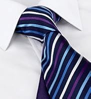 2 Pack - Machine Washable Plain & Striped Textured Ties