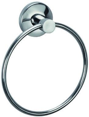 KEL STAINLESS STEEL CHROME DESIGNER WALL ROUND AND SQUARE TOWEL - NAPKIN HOLDER RING DIFFERENT SERIES (SIGMA SERIES ROUND - 17 X 17 X 7)