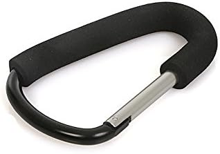 Handy Stroller Hook, Clips On Any Baby Stroller for Mommy When Walking or Shopping, Set of 2, Black