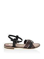 JULIE JULIE Sandalias planas (Negro / Pardo)