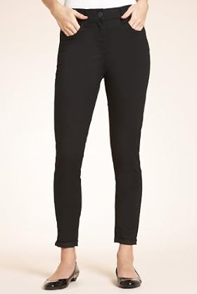 Cotton Blend Turn Up Cropped Jeggings