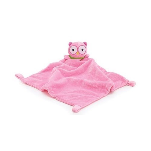 Soft Pink Security Blanket with Owl Adorable Nursery Decor and Baby Gift