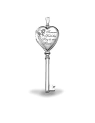 Sterling Silver "Key to Heart" Locket 1/2 inch x Over 1-1/4 inch - Sterling Silver