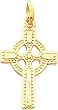 14K Gold Celtic Cross Pendant