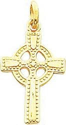 14K Gold Celtic Cross Pendant